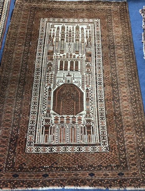 An Afghan prayer rug 212 x 149cm